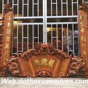 Bộ Cuốn Thư Câu đối Gấm Phun Pu Mã 06